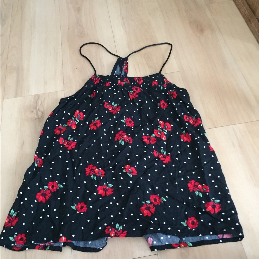 Black and red tank top